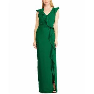 Ralph Lauren Ruffled Full Length Gown Sz 2. Worn twice, I purchased NWT.